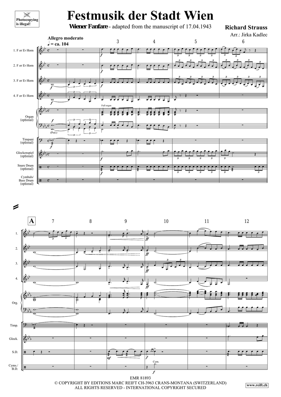 Festmusik der Stadt Wien Festmusik der Stadt Wien Horn scores gallery preview page 3