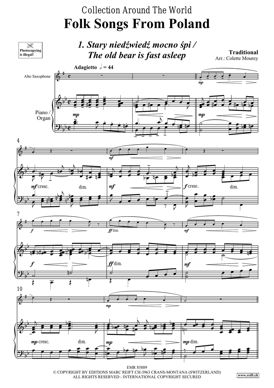 Folk Songs From Poland Folk Songs From Poland Alto Saxophone scores gallery preview page 4