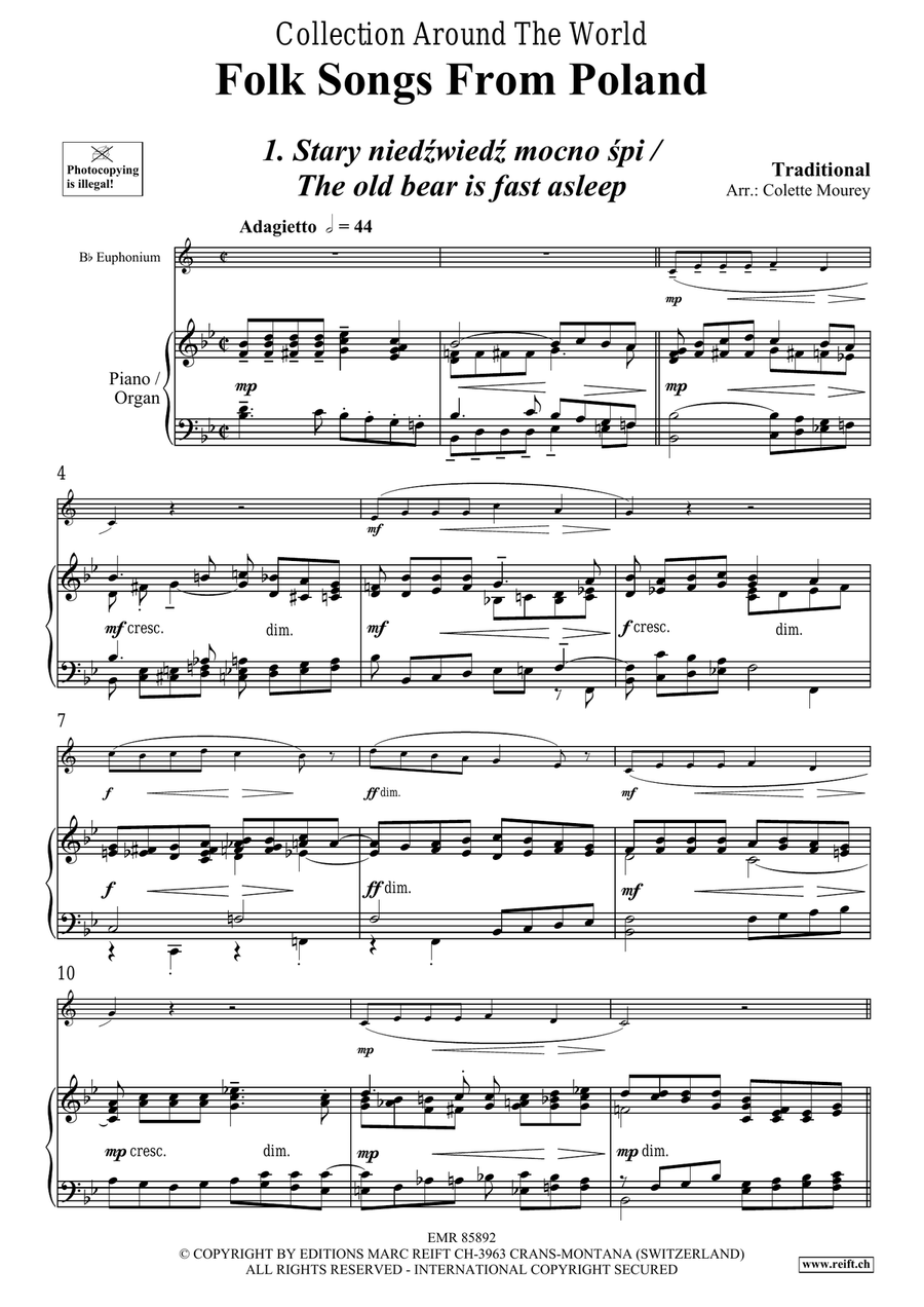 Folk Songs From Poland Folk Songs From Poland Euphonium scores gallery preview page 4