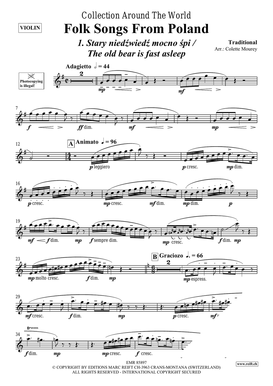 Folk Songs From Poland Folk Songs From Poland Violin Solo scores gallery preview page 3