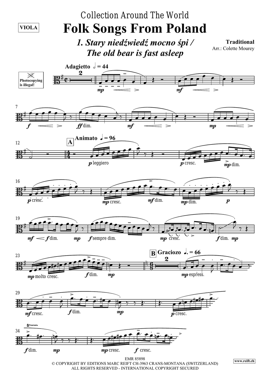 Folk Songs From Poland Folk Songs From Poland Viola scores gallery preview page 3