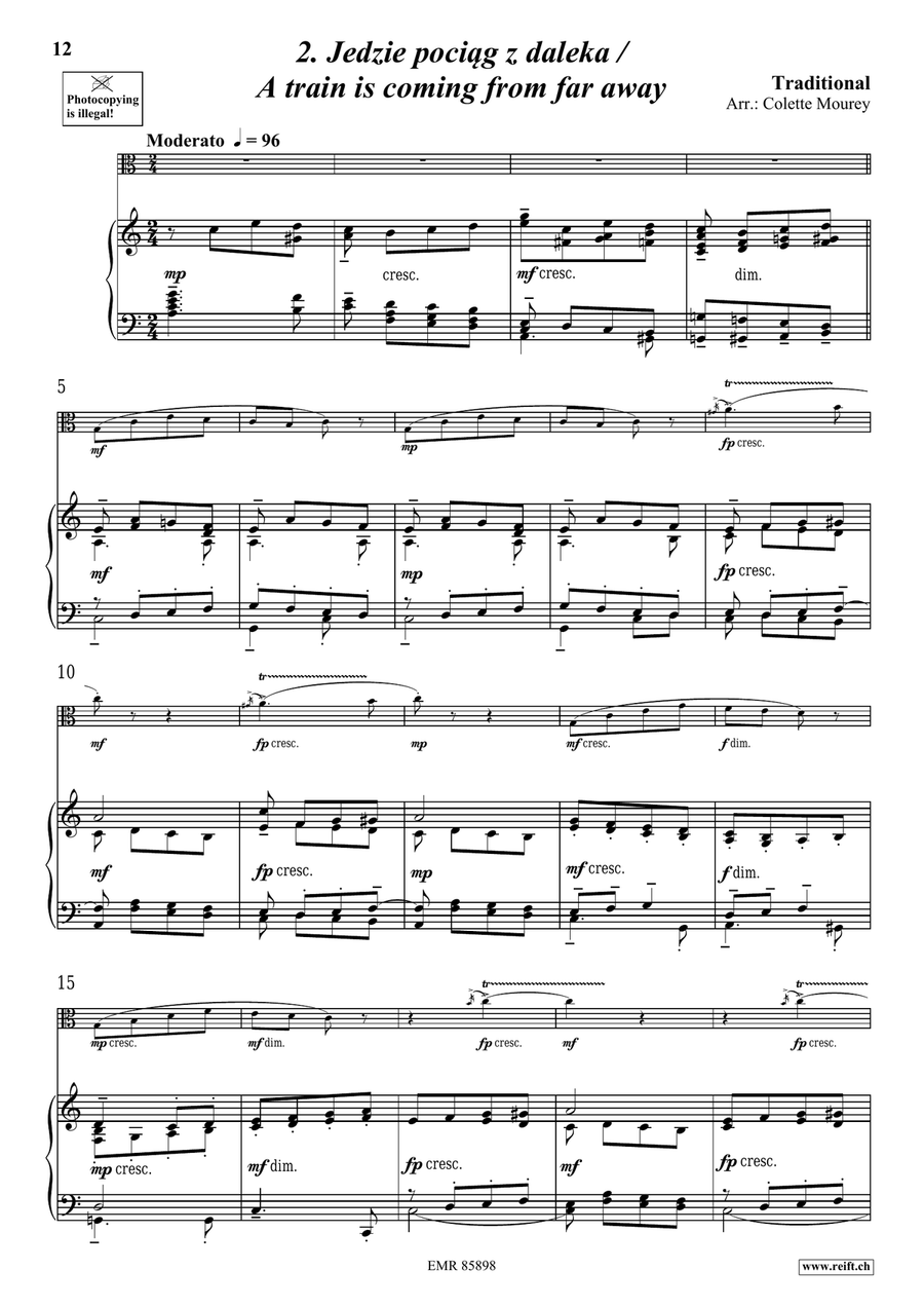 Folk Songs From Poland Folk Songs From Poland Viola scores gallery preview page 6