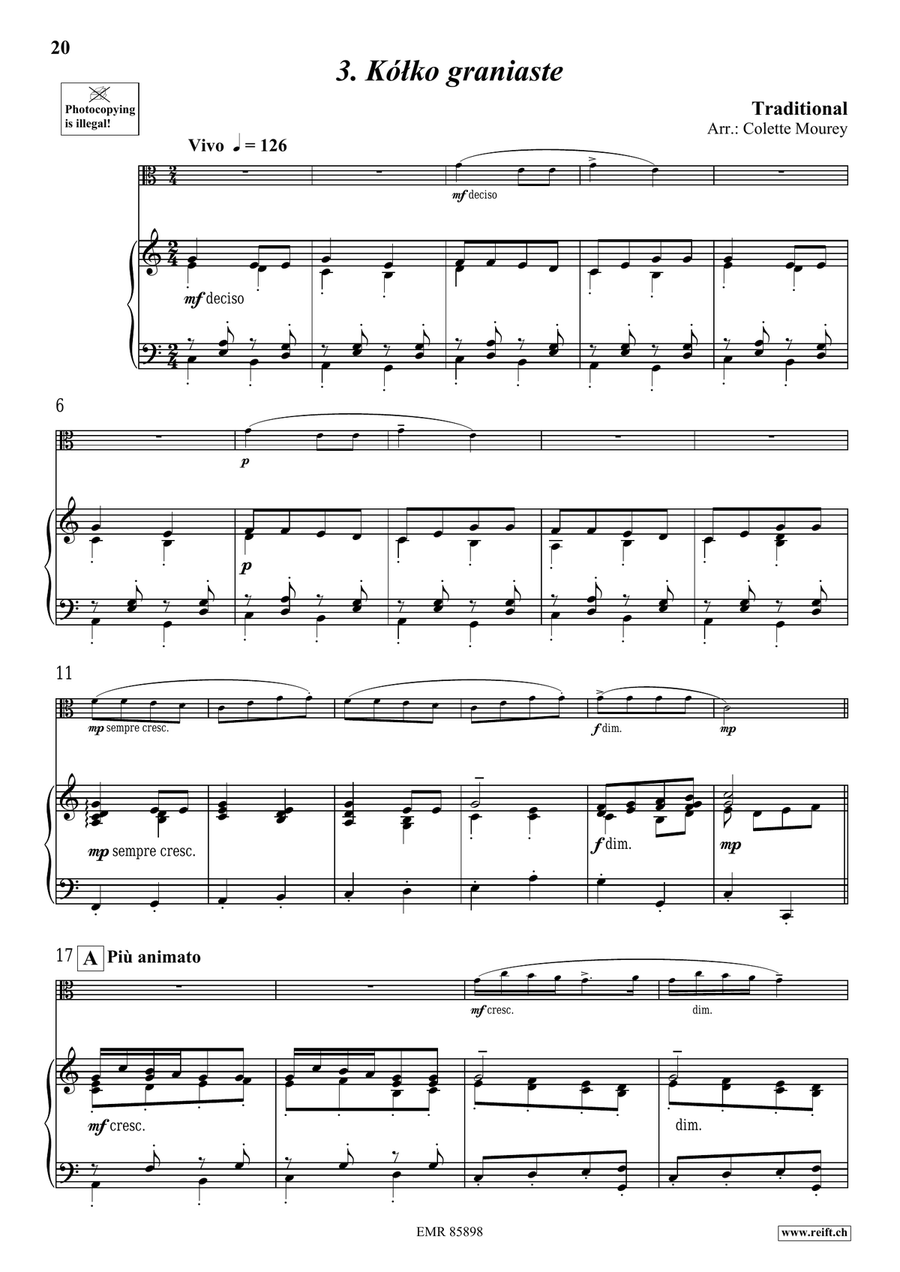 Folk Songs From Poland Folk Songs From Poland Viola scores gallery preview page 8