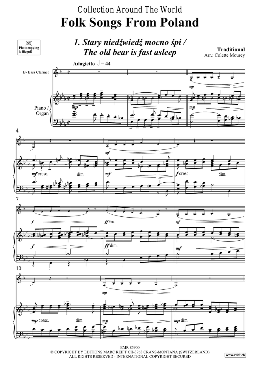 Folk Songs From Poland Folk Songs From Poland Bass Clarinet scores gallery preview page 4