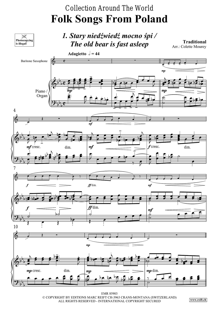 Folk Songs From Poland Folk Songs From Poland Baritone Saxophone scores gallery preview page 4