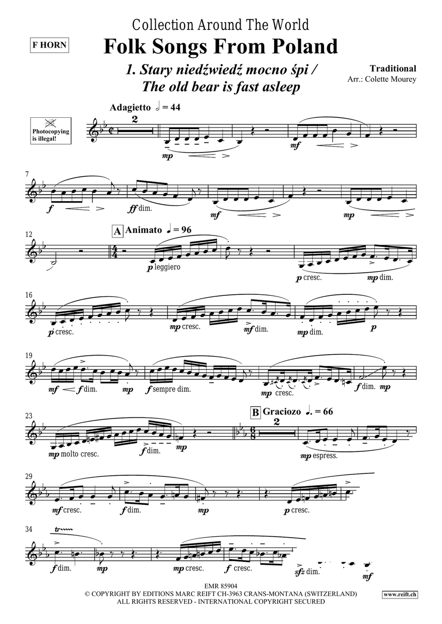 Folk Songs From Poland Folk Songs From Poland Horn scores gallery preview page 3