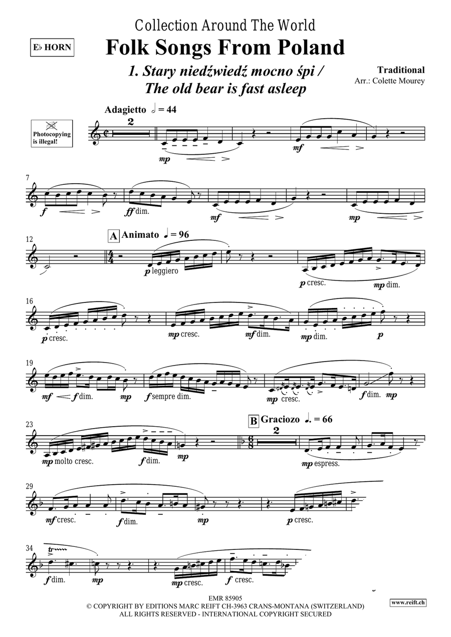 Folk Songs From Poland Folk Songs From Poland Horn scores gallery preview page 3