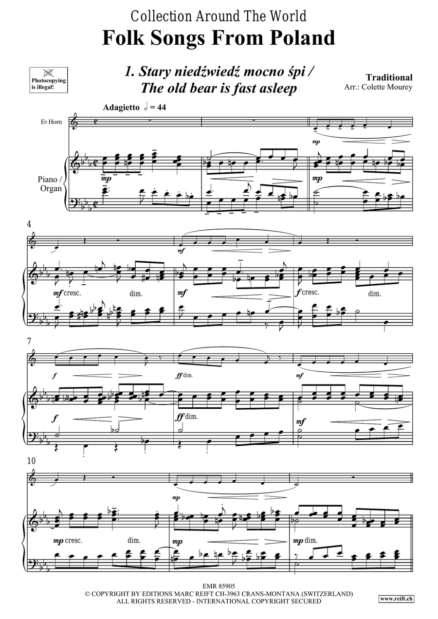 Folk Songs From Poland Folk Songs From Poland Horn scores gallery preview page 4