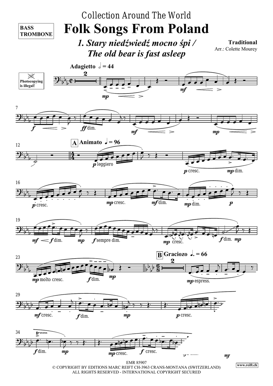 Folk Songs From Poland Folk Songs From Poland Trombone scores gallery preview page 3
