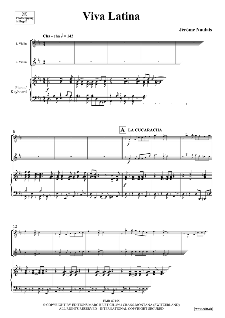 Viva Latina Viva Latina Violin scores gallery preview page 4
