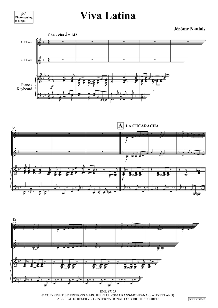 Viva Latina Viva Latina Horn scores gallery preview page 4