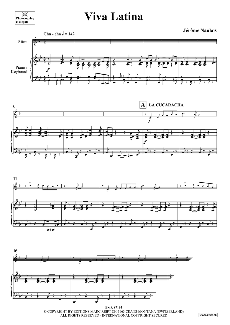 Viva Latina Viva Latina Horn scores gallery preview page 4