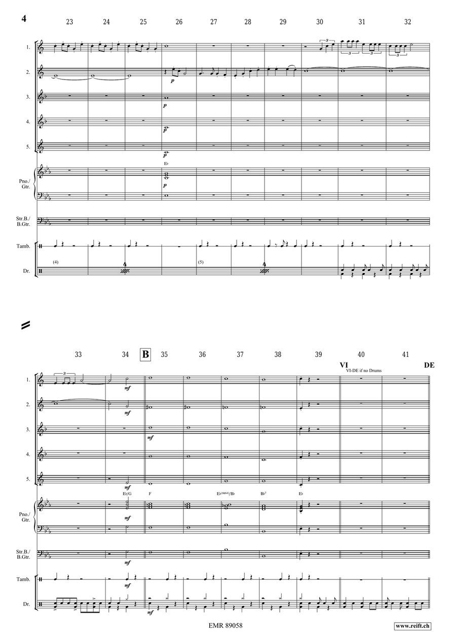 Victory Hymn Of The Republic Saxophone Quintet scores gallery preview page 4