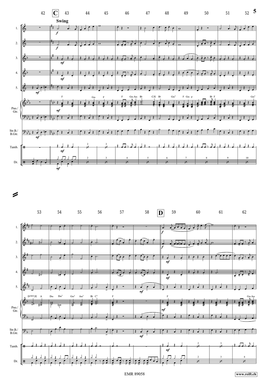 Victory Hymn Of The Republic Saxophone Quintet scores gallery preview page 5
