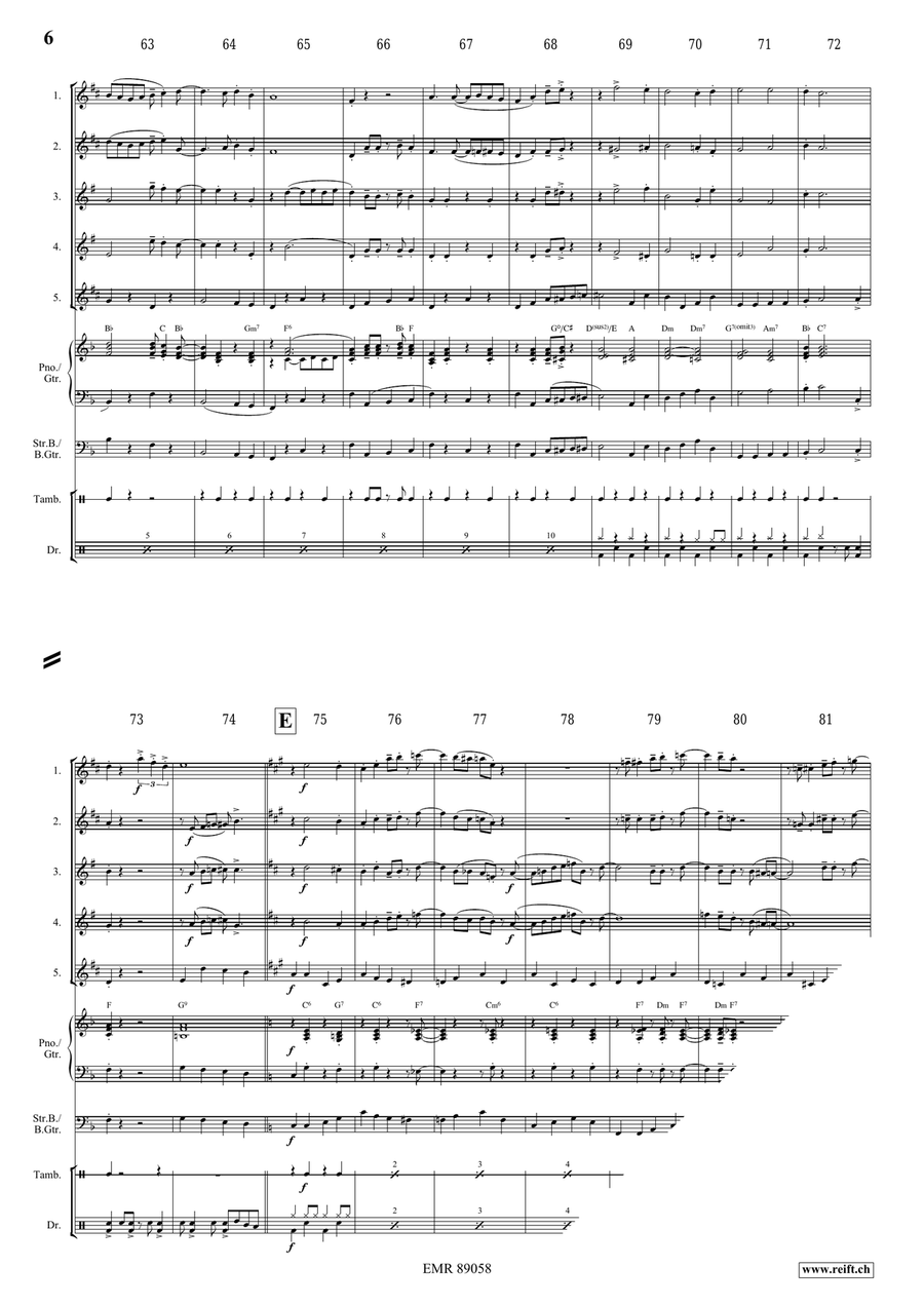 Victory Hymn Of The Republic Saxophone Quintet scores gallery preview page 6