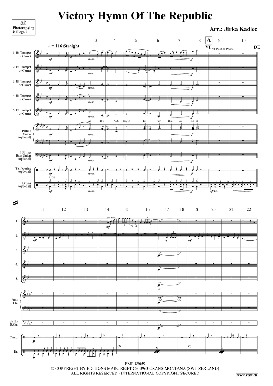 Victory Hymn Of The Republic Cornet scores gallery preview page 3