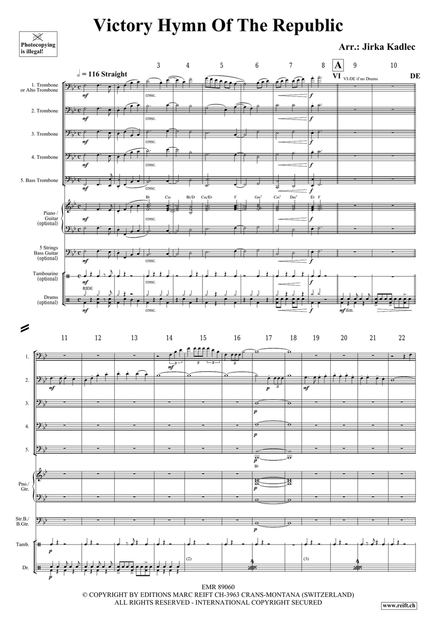 Victory Hymn Of The Republic Trombone scores gallery preview page 3