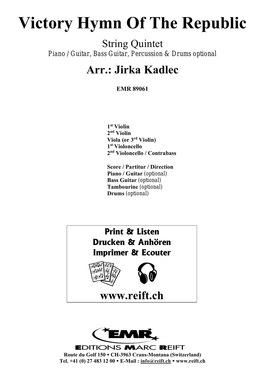 Victory Hymn Of The Republic String Quintet scores gallery preview page 2