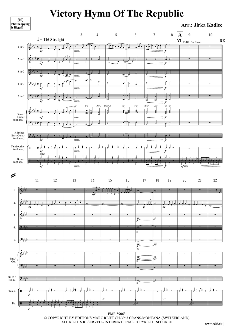 Victory Hymn Of The Republic Woodwind Quintet scores gallery preview page 3