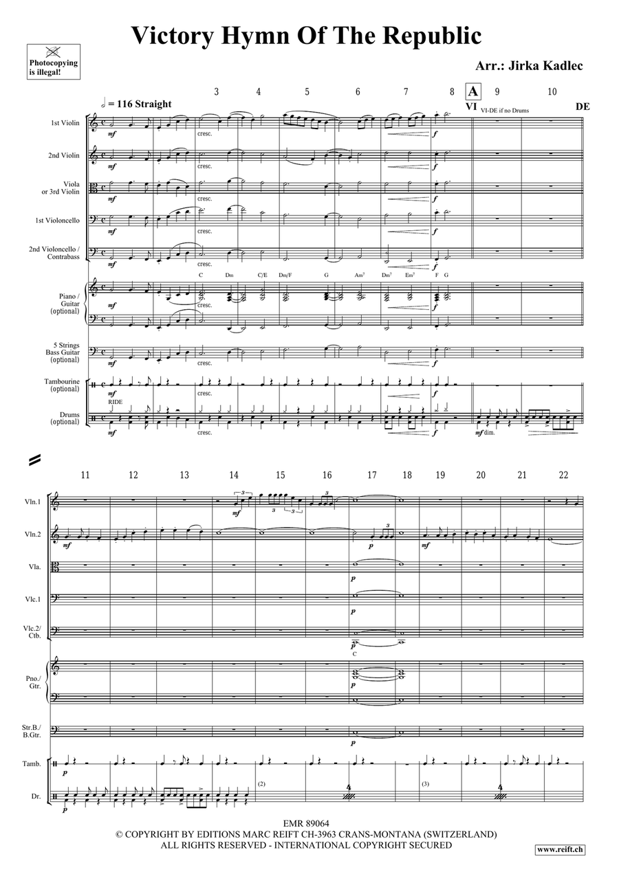 Victory Hymn Of The Republic String Orchestra scores gallery preview page 3