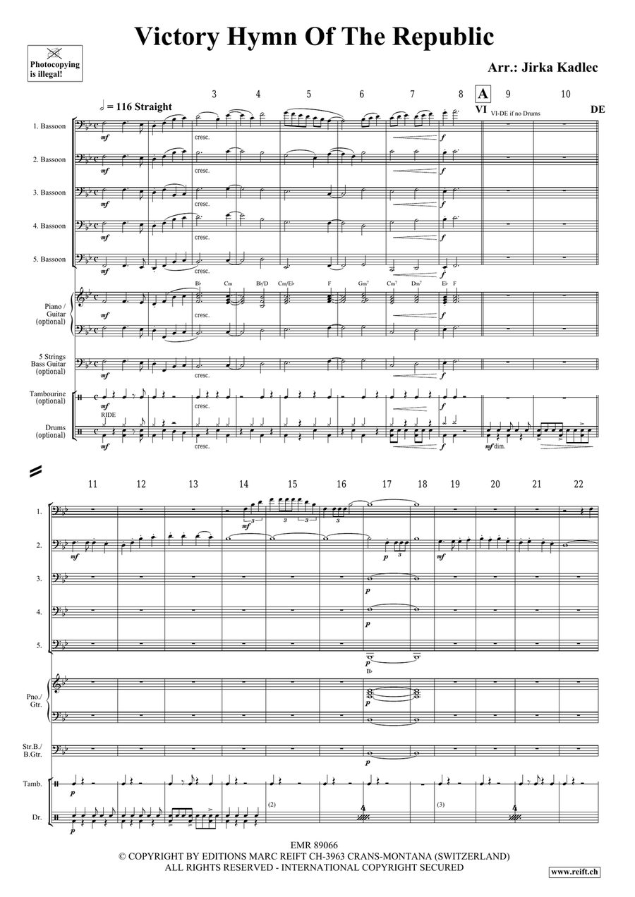 Victory Hymn Of The Republic Bassoon scores gallery preview page 3