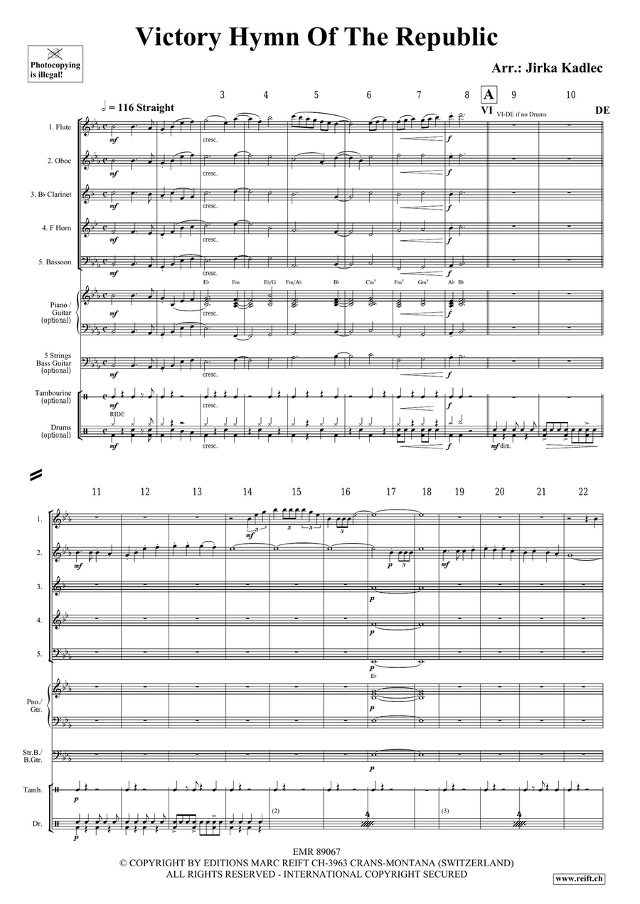 Victory Hymn Of The Republic Woodwind Quintet scores gallery preview page 3