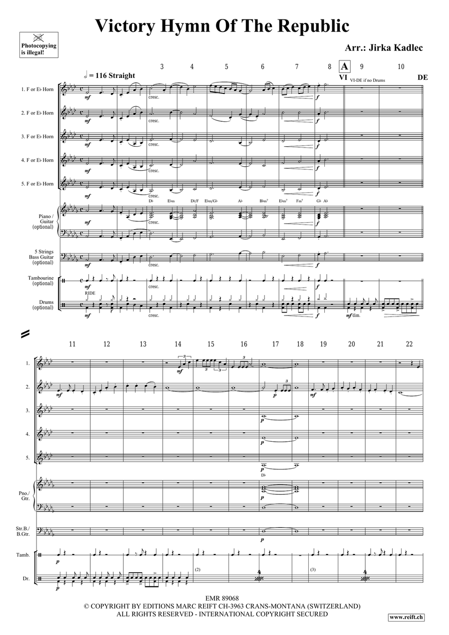 Victory Hymn Of The Republic Horn scores gallery preview page 3
