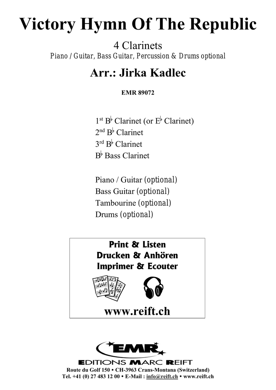Victory Hymn Of The Republic Clarinet Quartet scores gallery preview page 2
