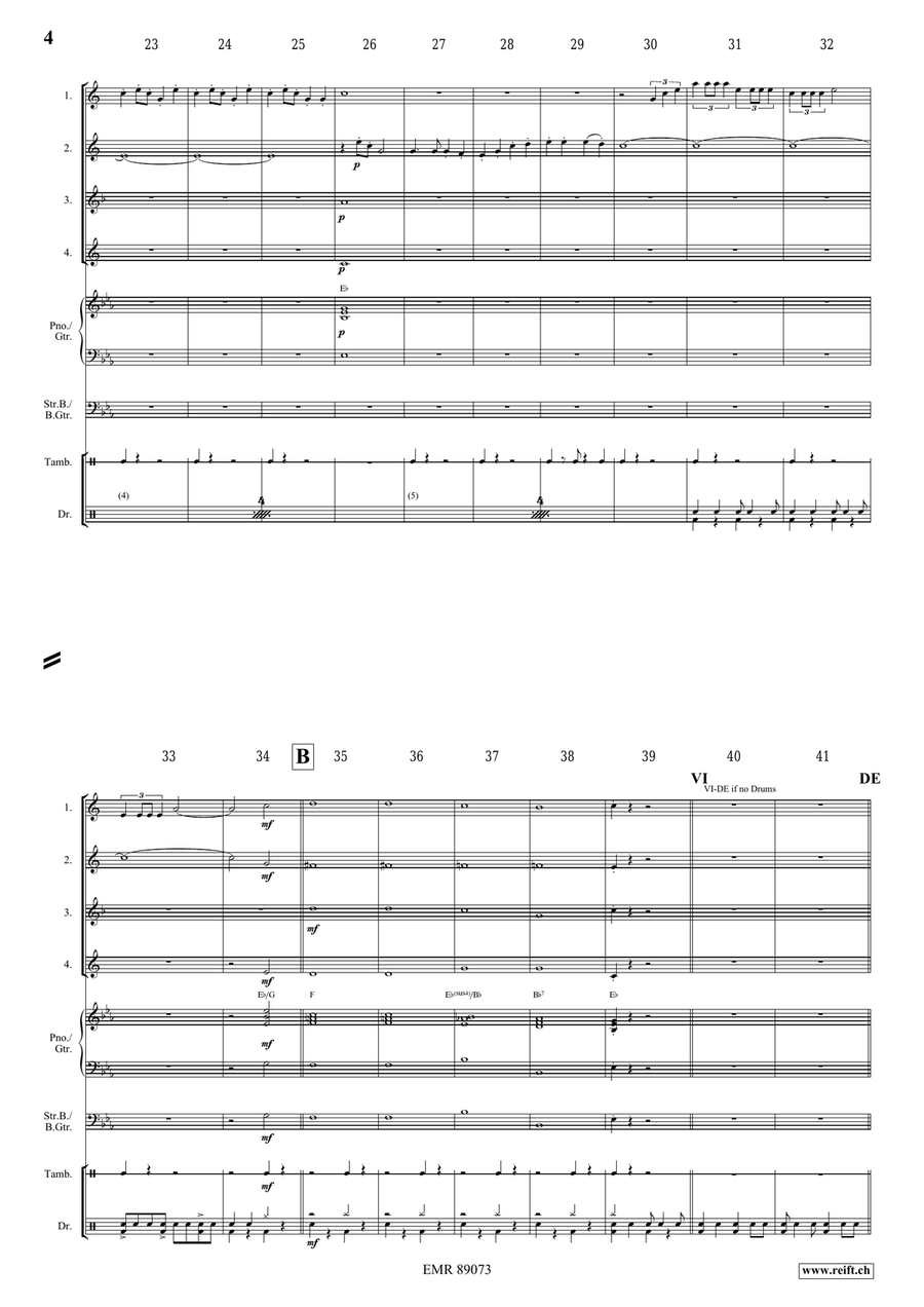 Victory Hymn Of The Republic Saxophone Quartet scores gallery preview page 4