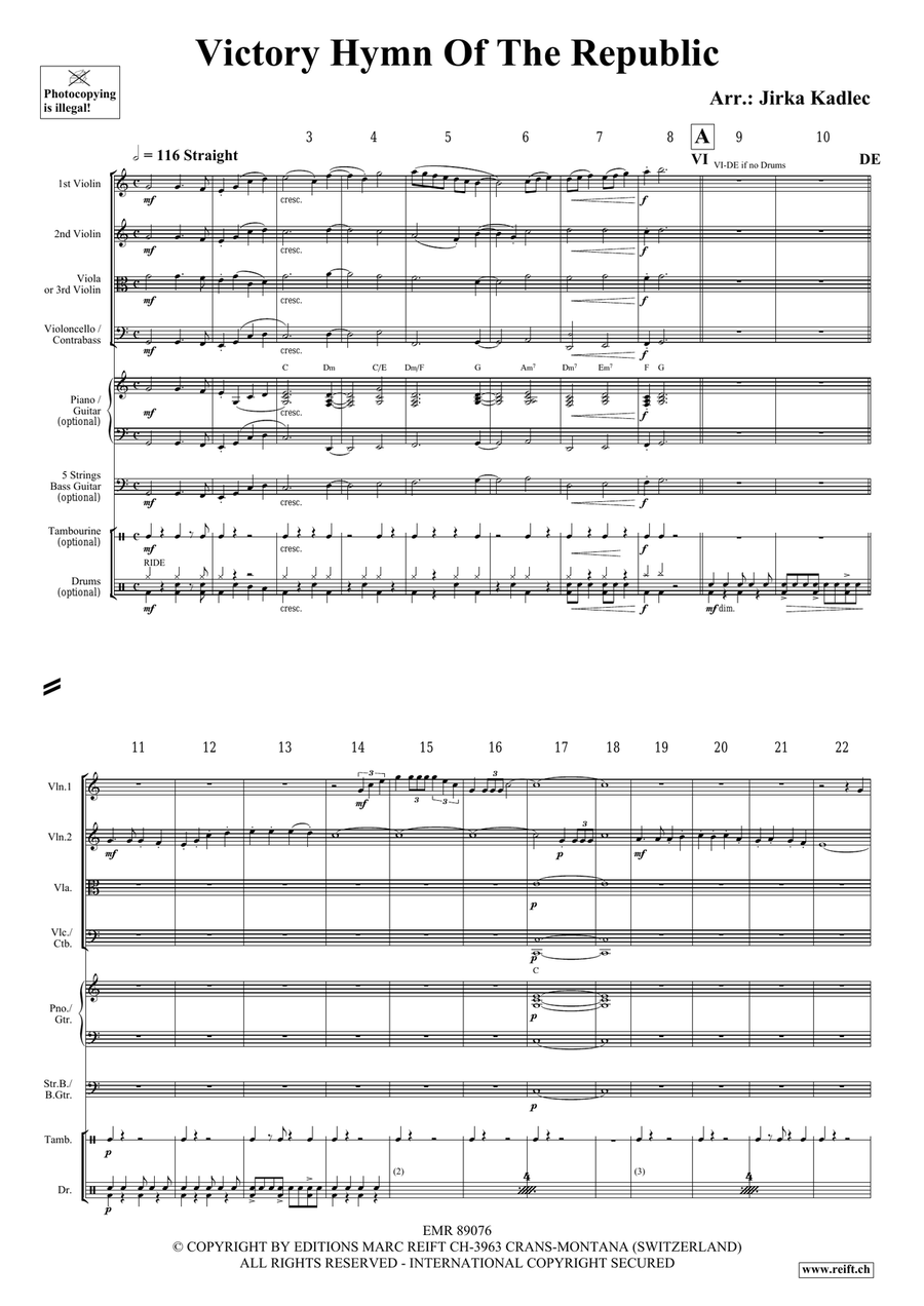 Victory Hymn Of The Republic String Quartet scores gallery preview page 3