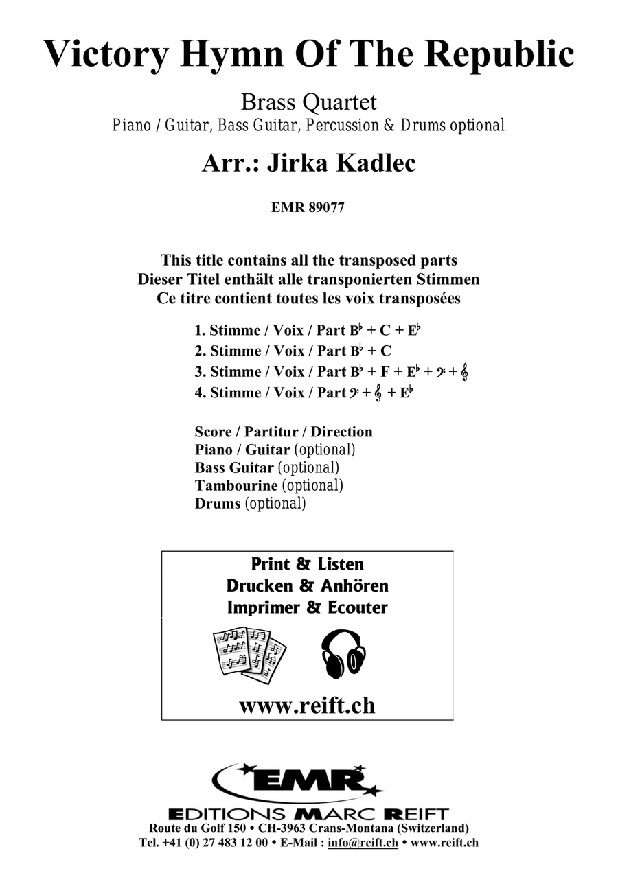 Victory Hymn Of The Republic Brass Quartet scores gallery preview page 2