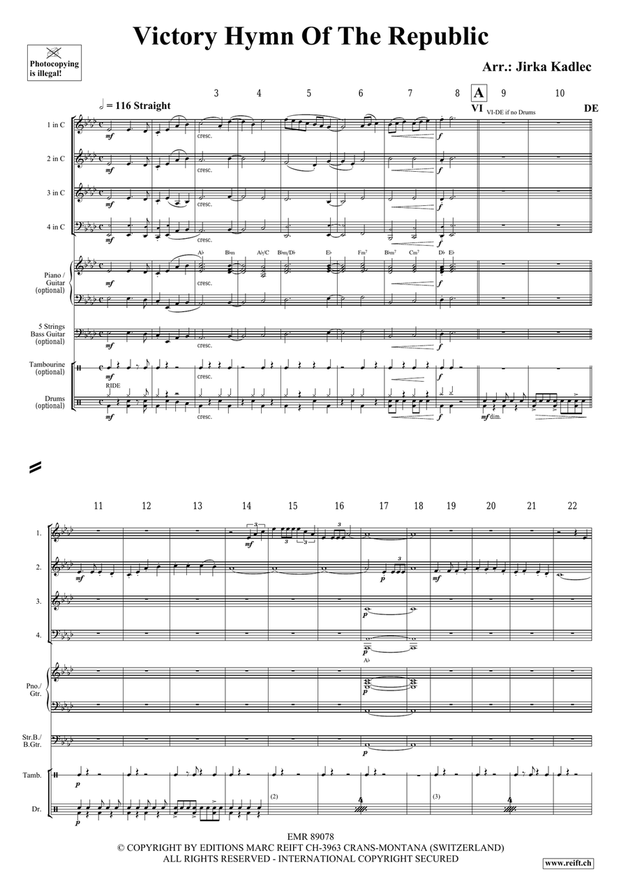 Victory Hymn Of The Republic Woodwind Quartet scores gallery preview page 3