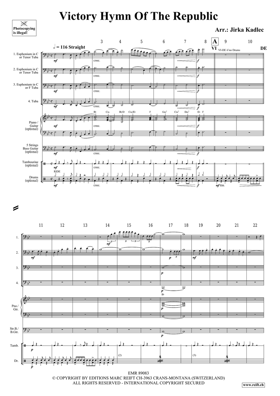 Victory Hymn Of The Republic Tuba Quartet scores gallery preview page 3