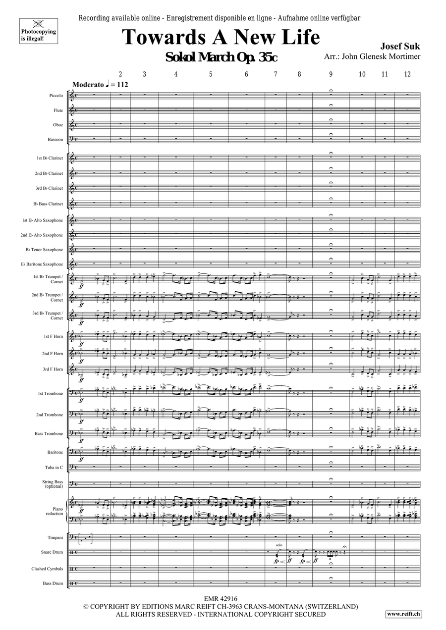 Towards A New Life Towards A New Life Concert Band scores gallery preview page 3