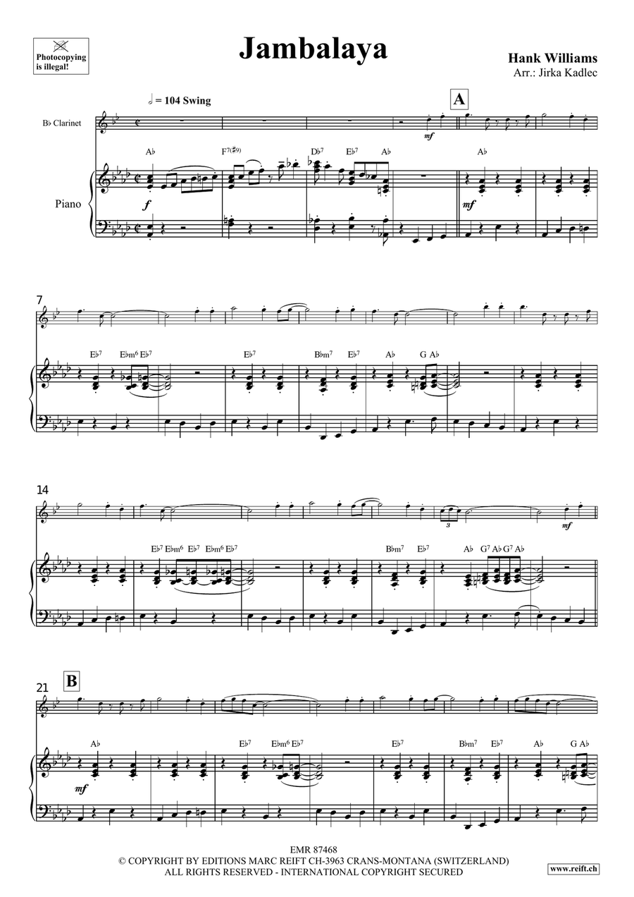 Jambalaya Jambalaya Clarinet Solo scores gallery preview page 4