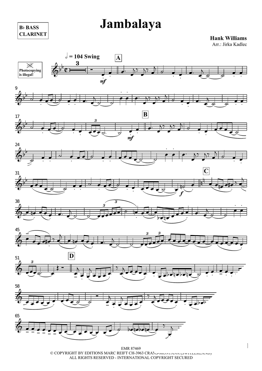 Jambalaya Jambalaya Bass Clarinet scores gallery preview page 3