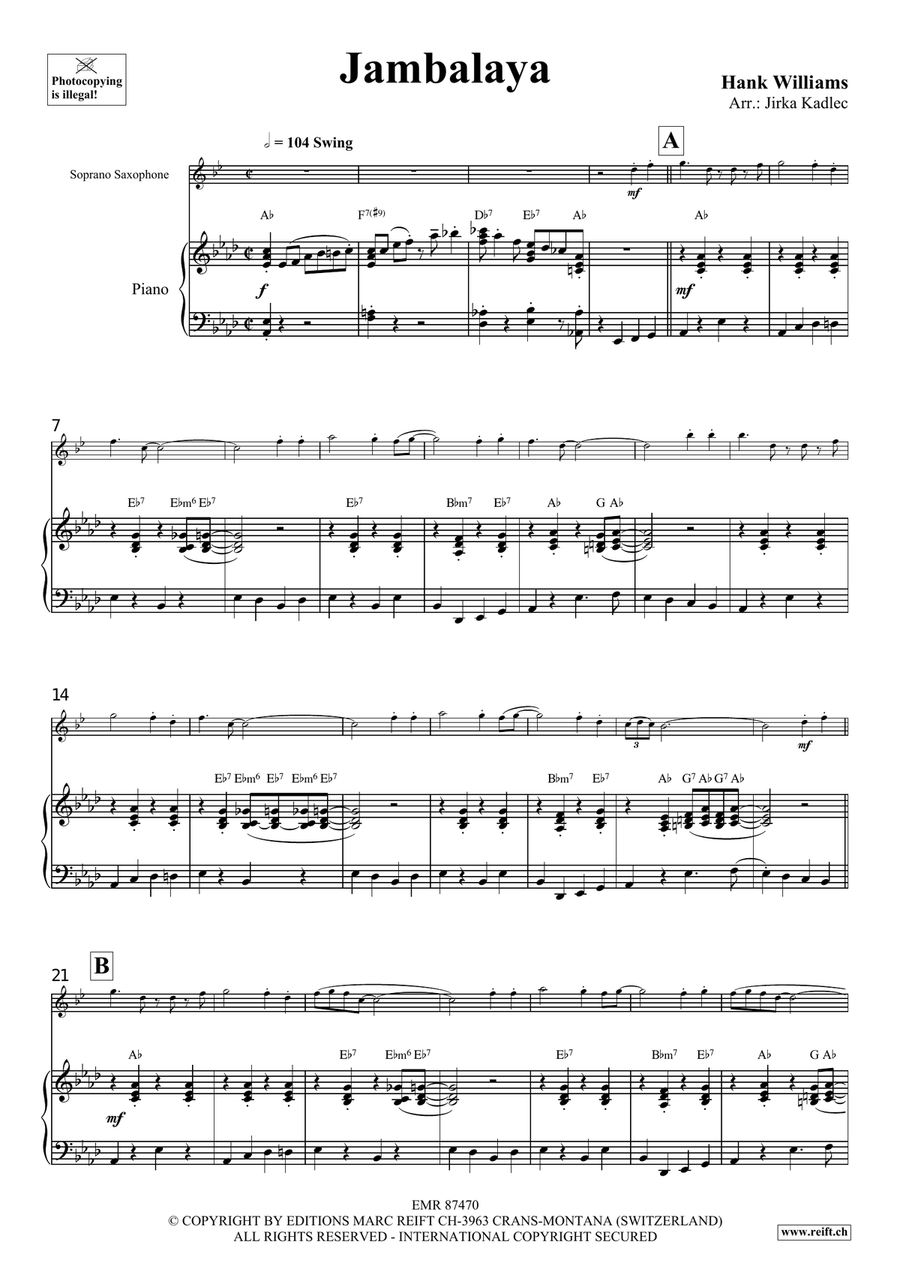Jambalaya Jambalaya Soprano Saxophone scores gallery preview page 4