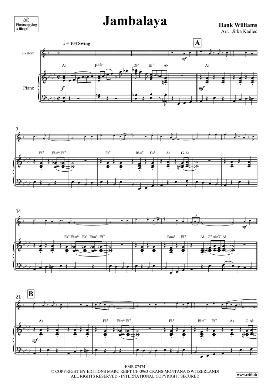 Jambalaya Jambalaya Horn scores gallery preview page 4