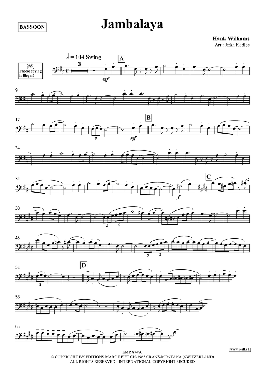 Jambalaya Jambalaya Bassoon Solo scores gallery preview page 3