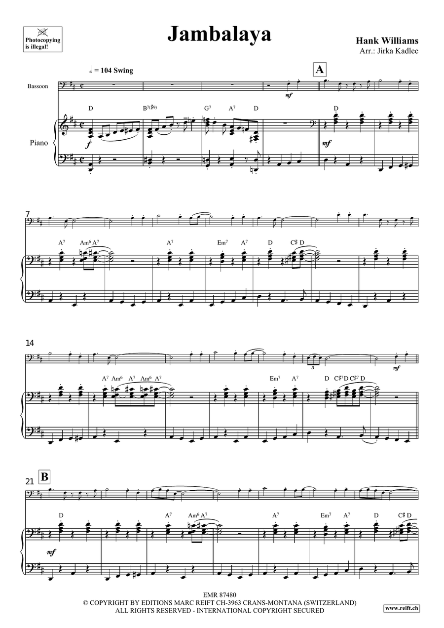 Jambalaya Jambalaya Bassoon Solo scores gallery preview page 4
