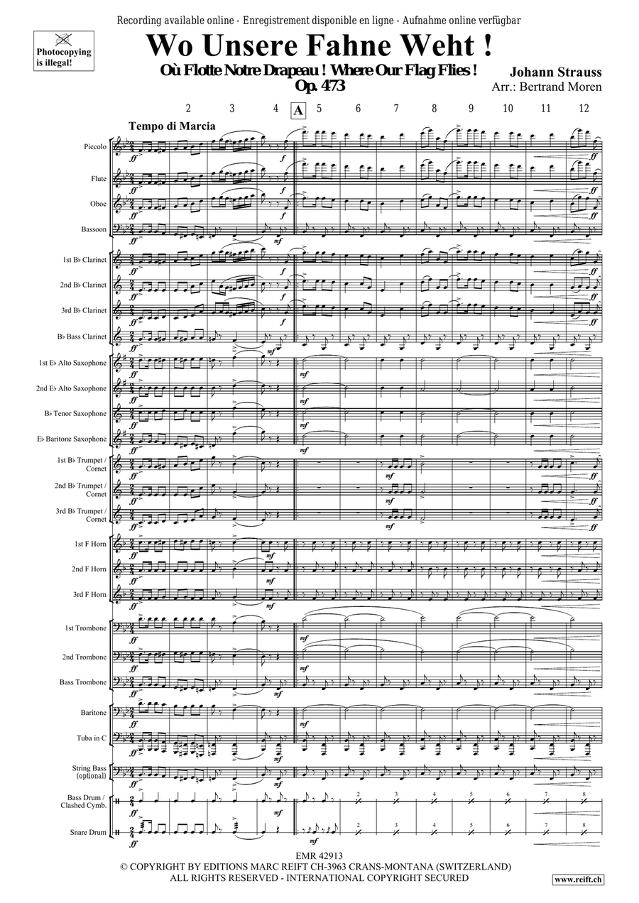 Wo Unsere Fahne Weht ! Wo Unsere Fahne Weht ! Concert Band scores gallery preview page 3