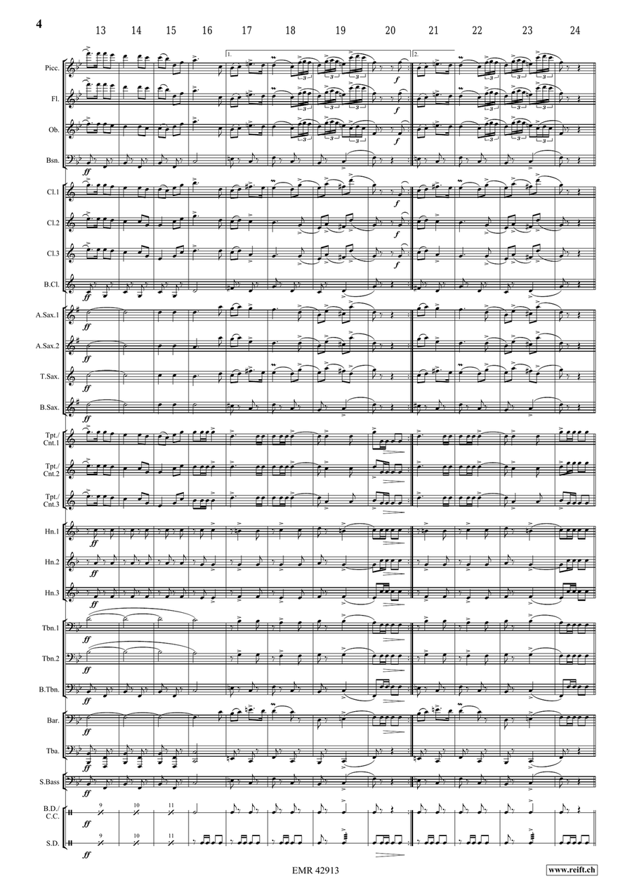 Wo Unsere Fahne Weht ! Wo Unsere Fahne Weht ! Concert Band scores gallery preview page 4