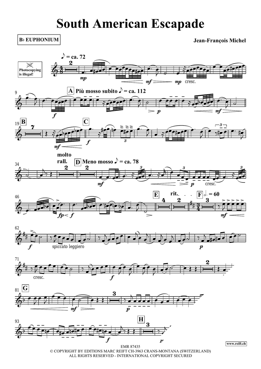 South American Escapade South American Escapade Euphonium scores gallery preview page 4