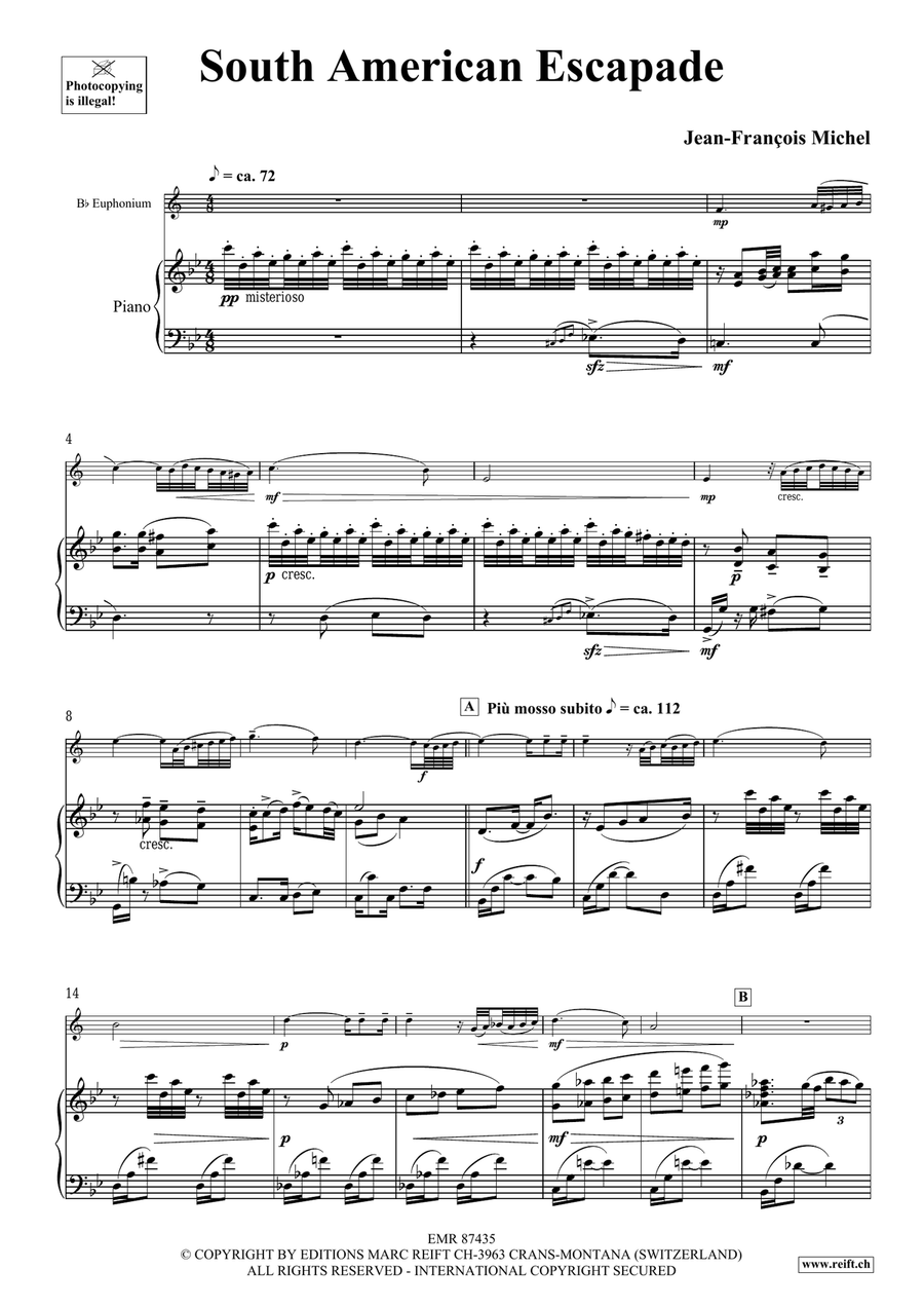 South American Escapade South American Escapade Euphonium scores gallery preview page 5
