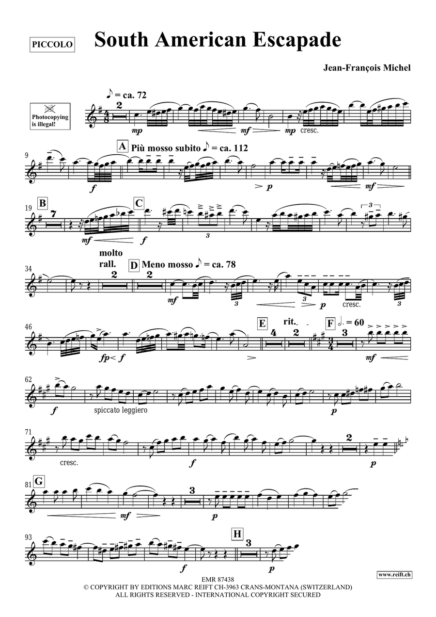 South American Escapade South American Escapade Piccolo scores gallery preview page 4