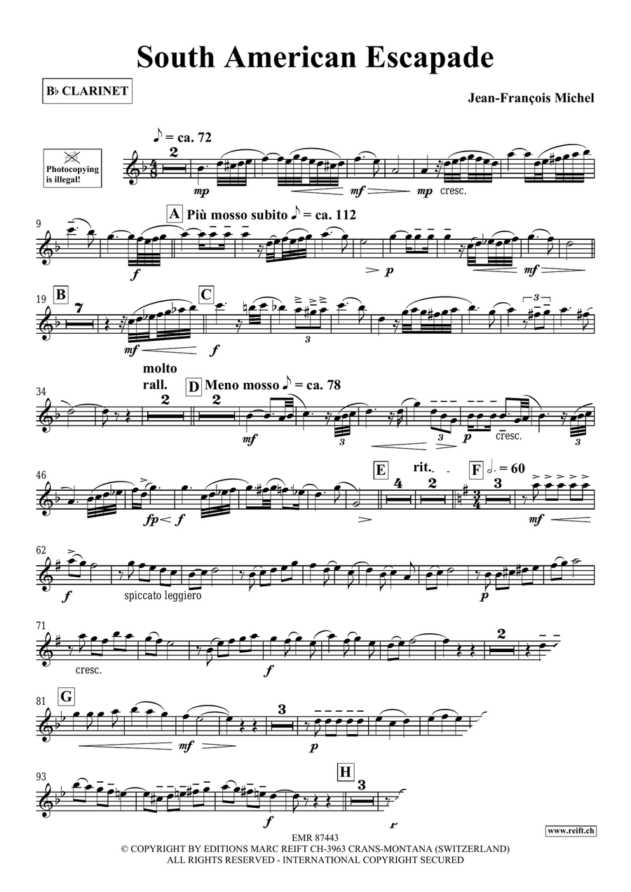 South American Escapade South American Escapade Clarinet Solo scores gallery preview page 4