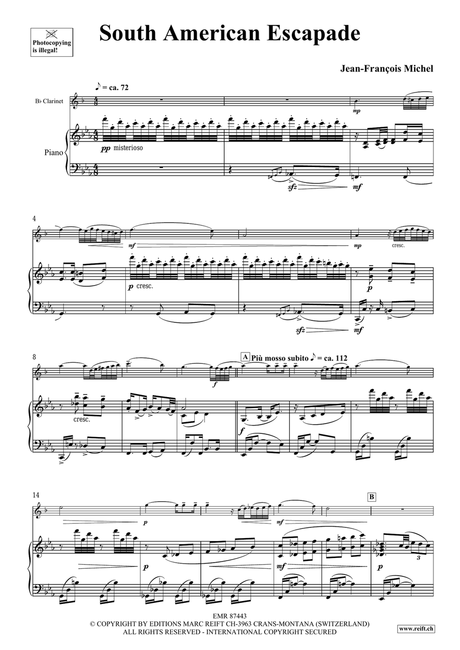 South American Escapade South American Escapade Clarinet Solo scores gallery preview page 5