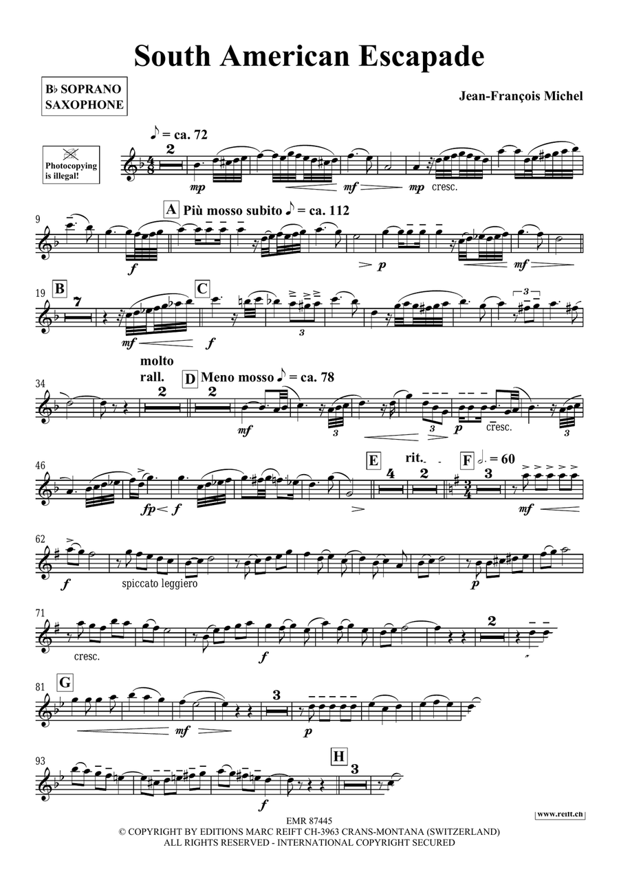 South American Escapade South American Escapade Soprano Saxophone scores gallery preview page 4