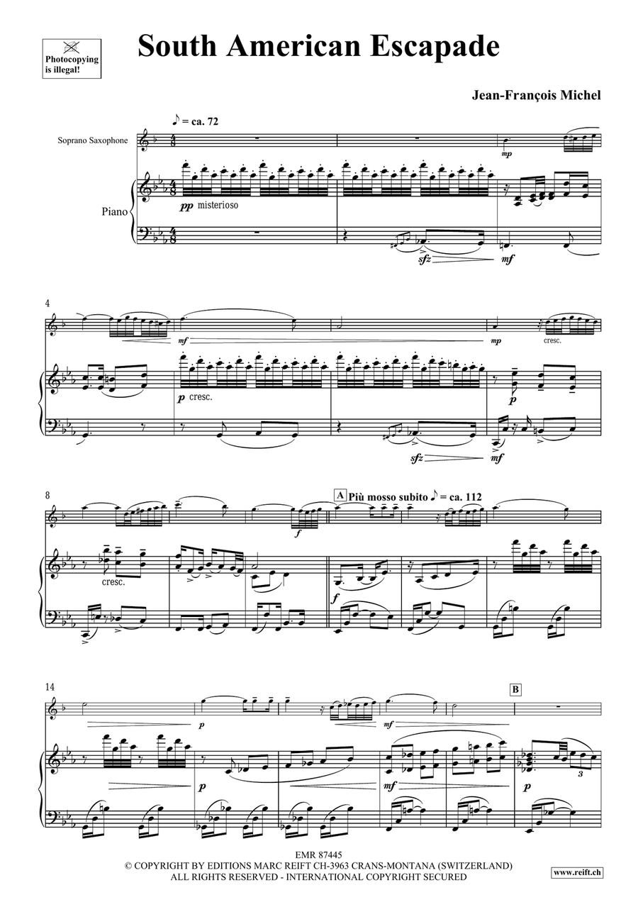 South American Escapade South American Escapade Soprano Saxophone scores gallery preview page 5