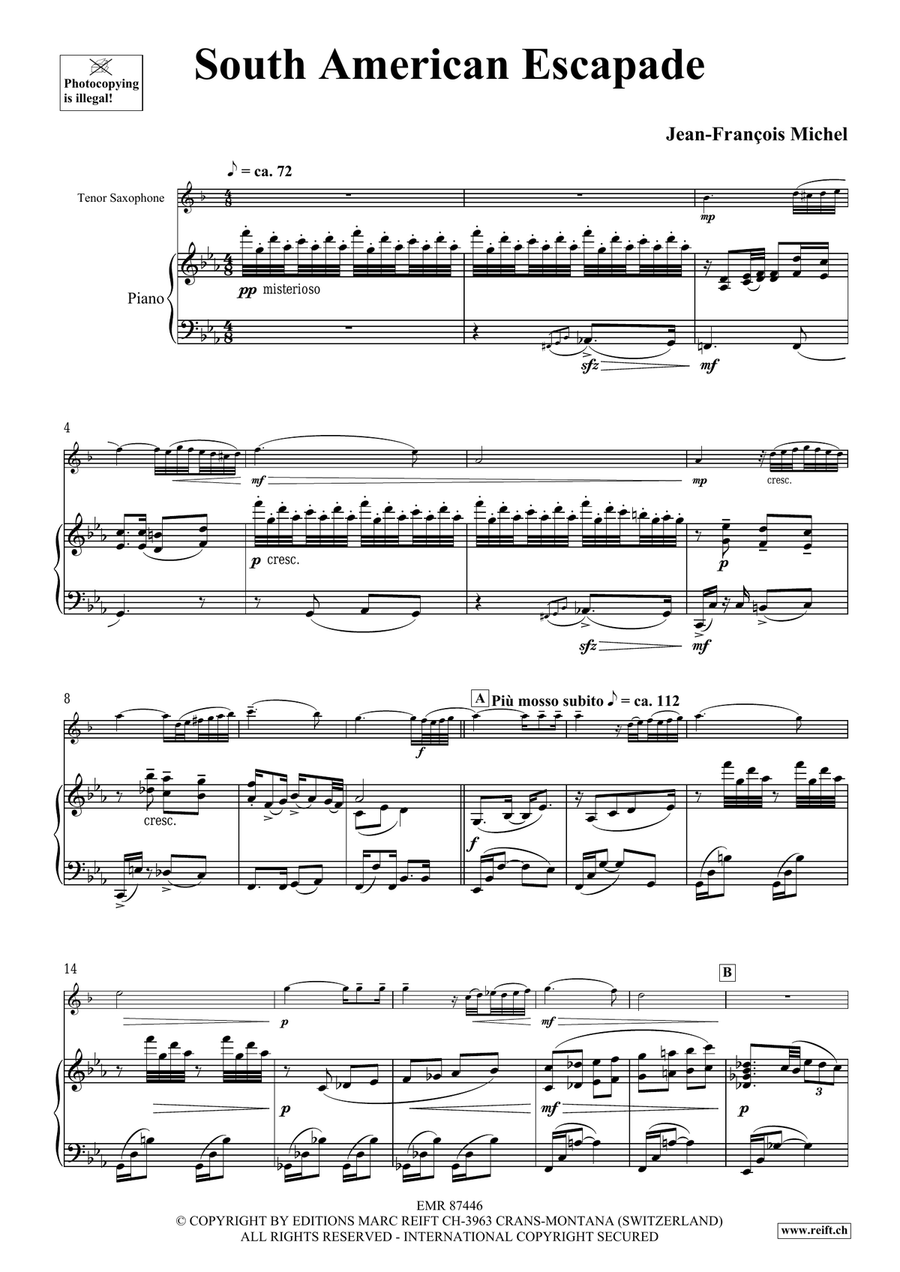 South American Escapade South American Escapade Tenor Saxophone scores gallery preview page 5